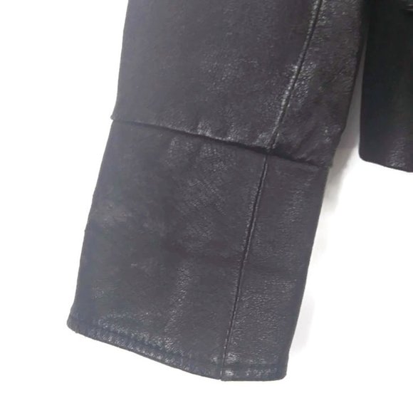 1980's Girls Black Leather Jacket - Picture 4 of 6